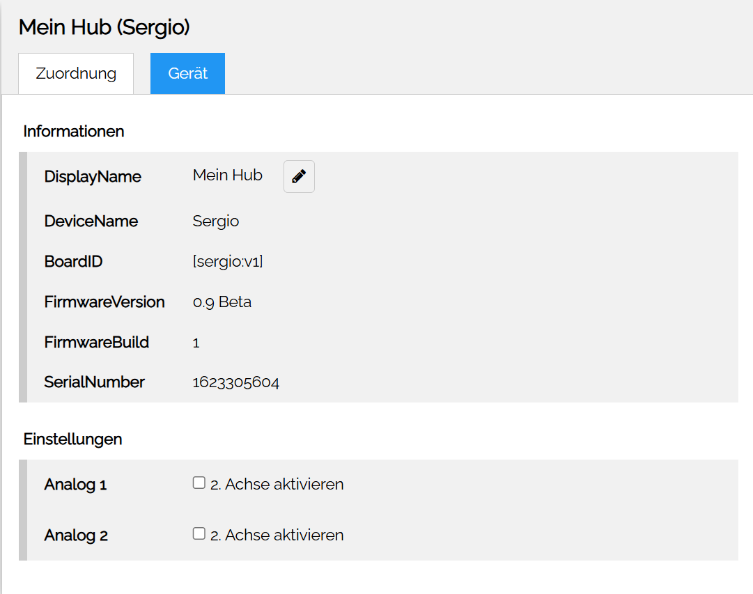 Configurator Hub Settings